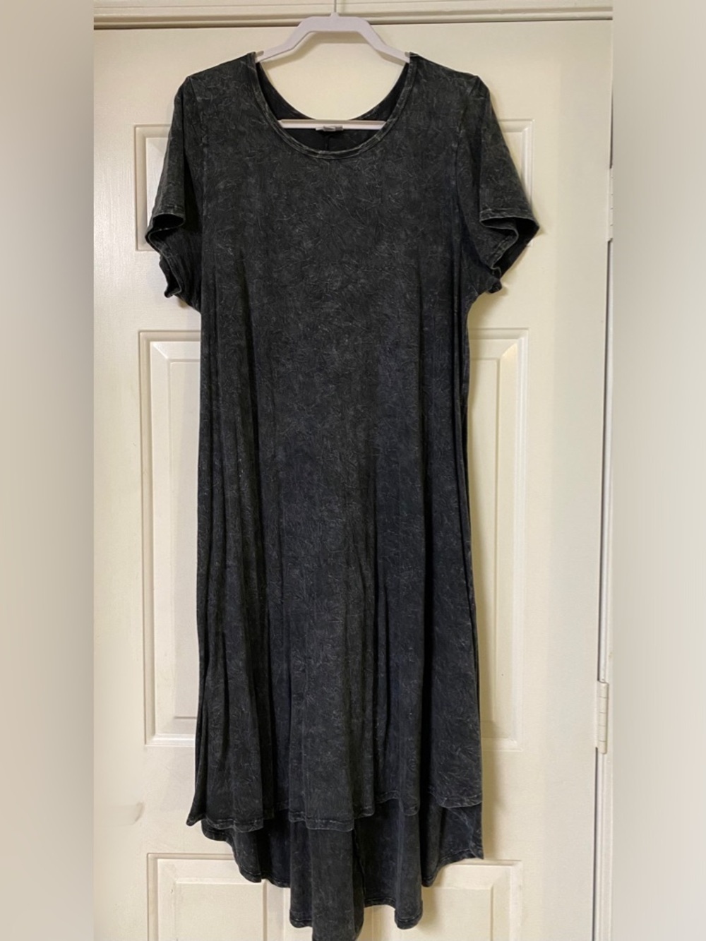 LULAROE Washed Black Short Sleeve High/Low Dress EUC